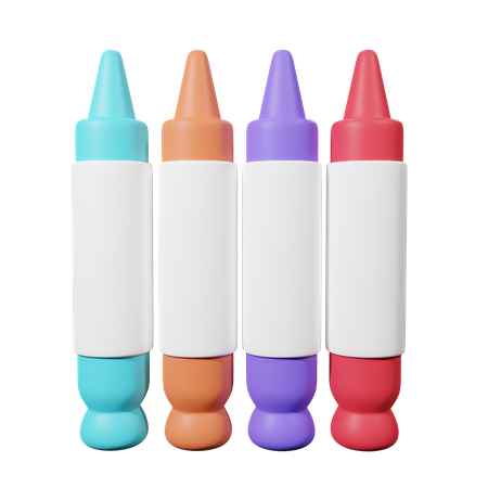 Crayons  3D Icon