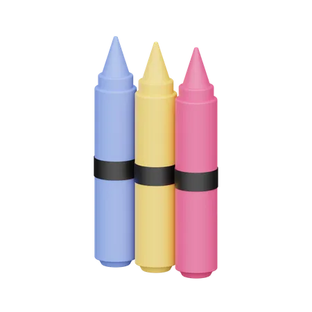 Crayons  3D Icon