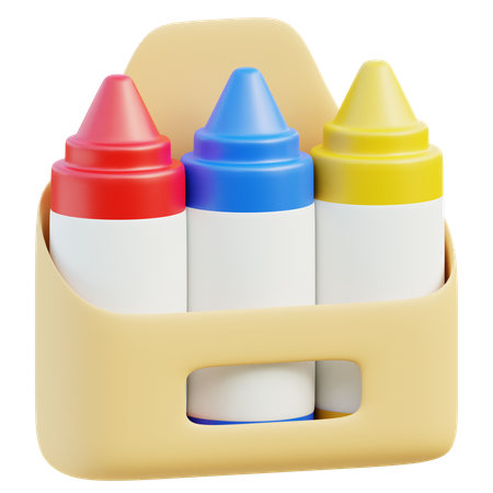 Crayons  3D Icon