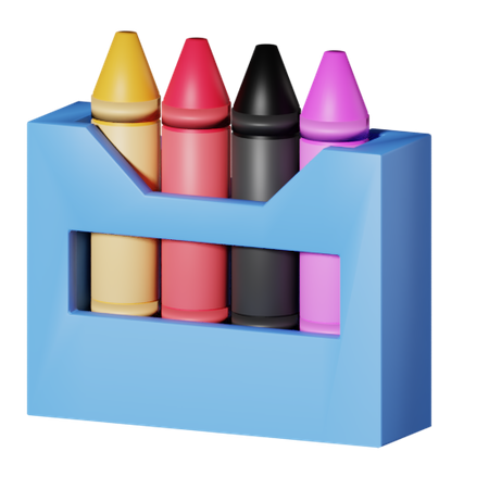 Crayons  3D Illustration