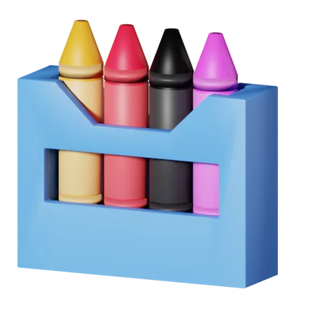 Crayons  3D Illustration