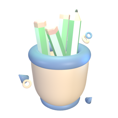 Des crayons  3D Icon