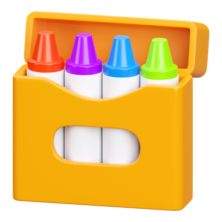 Crayons Box  3D Icon