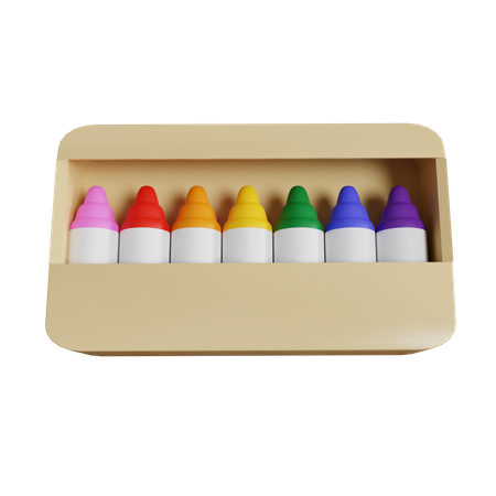 Crayons Color  3D Icon