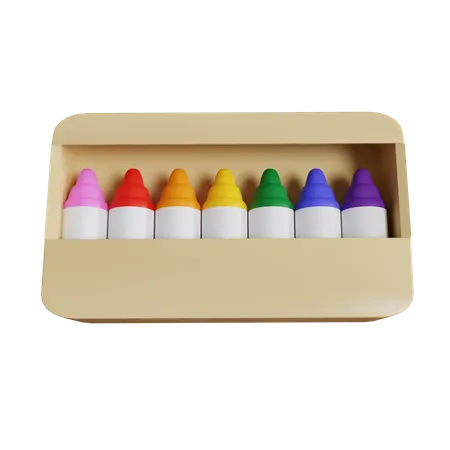 Crayons Color  3D Icon