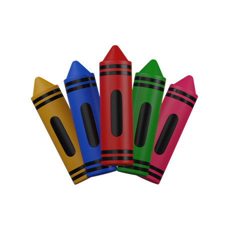 Crayons Color  3D Icon