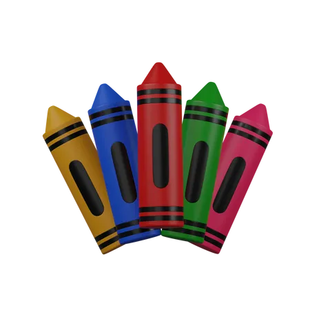 Crayons Color  3D Icon