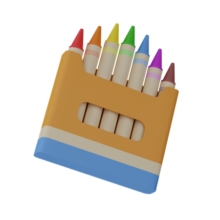 Crayons Color  3D Illustration