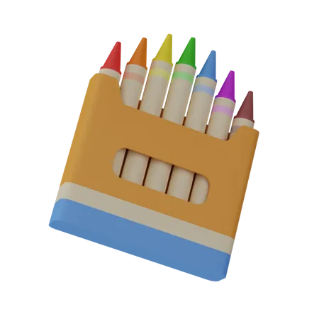 Crayons Color  3D Illustration