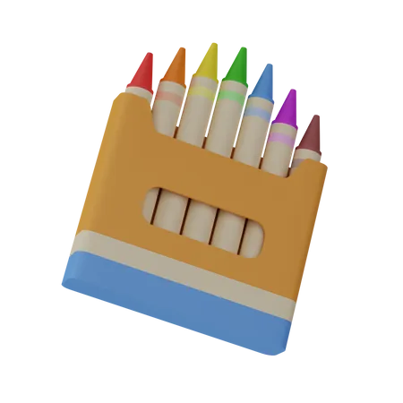 Crayons Color 3D Illustration