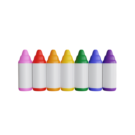 Crayons Color  3D Icon