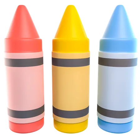 Crayons 3 D Illustration Icon 3D Icon