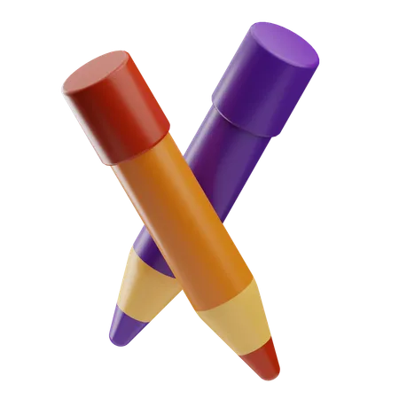 Crayons de couleur  3D Icon