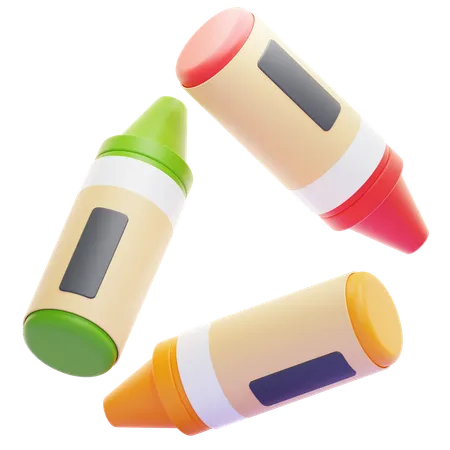 Crayons de couleur  3D Icon