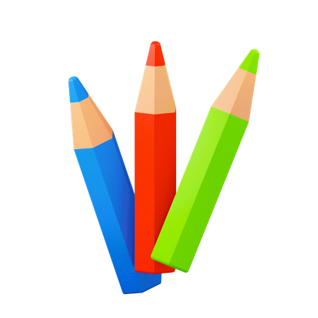 Crayons de couleur  3D Icon