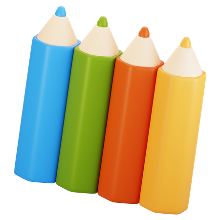 Crayons de couleur  3D Icon