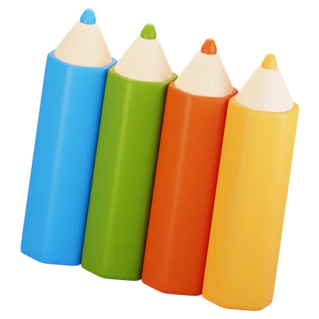 Crayons de couleur  3D Icon