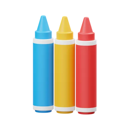 Crayons de couleur  3D Illustration
