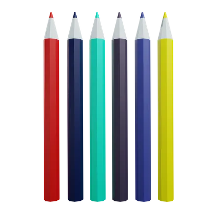 Crayons de couleur  3D Icon