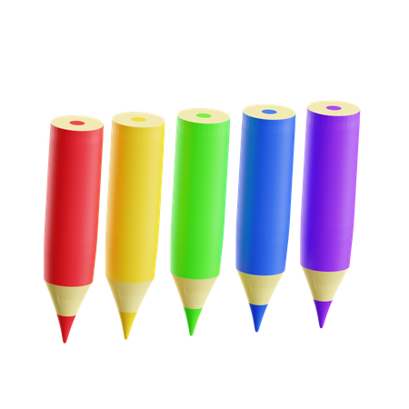 Crayons de couleur  3D Icon