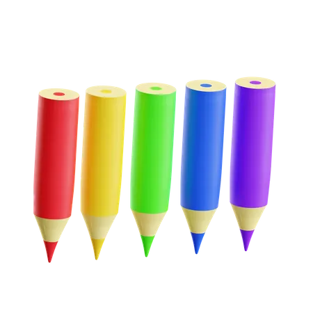 Crayons de couleur  3D Icon