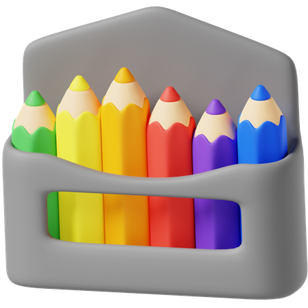 Crayons de couleur  3D Icon