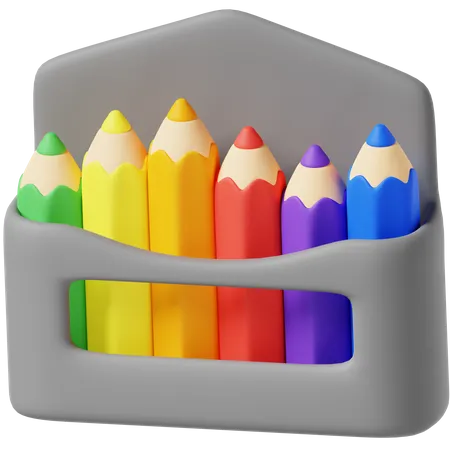 Crayons de couleur  3D Icon