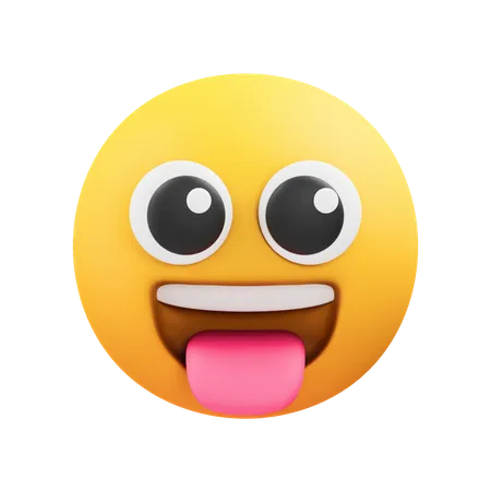 Crazy emoji  3D Icon