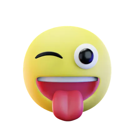 3 D Render Crazy Face Emoji 3 D Illustration 3D Icon