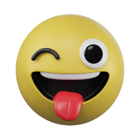 Crazy Face Emoji  3D Icon