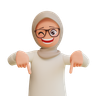 3d crazy muslim woman emoji