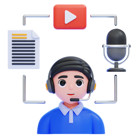 Creador de contenido  3D Icon