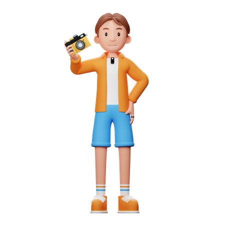 Creador de contenido con cámara  3D Illustration