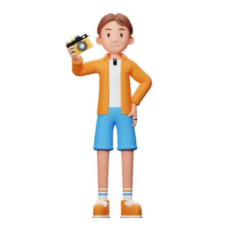 Creador de contenido con cámara  3D Illustration