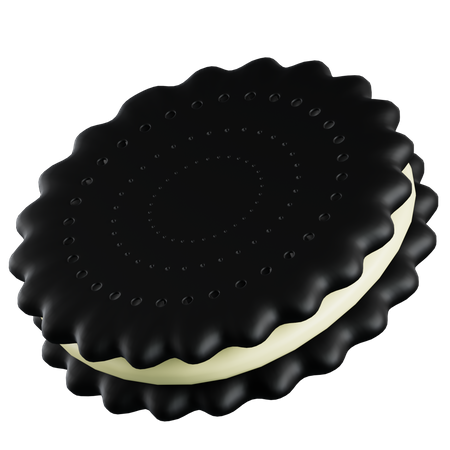 Cream Biscuit  3D Icon
