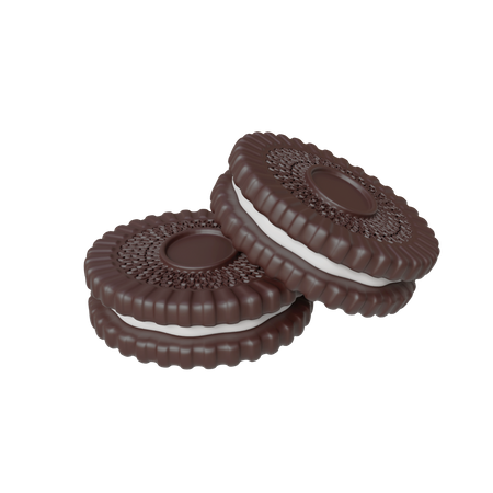 Cream Biscuits  3D Icon