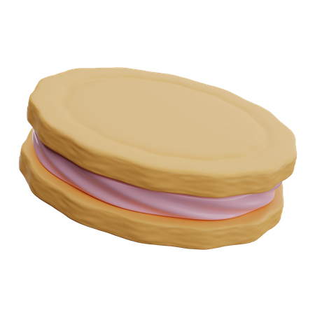 Cream Cookies  3D Icon
