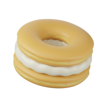 Cream Donut  3D Icon