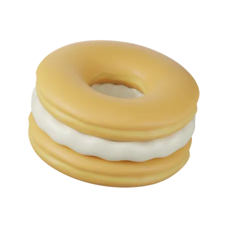 Cream Donut  3D Icon