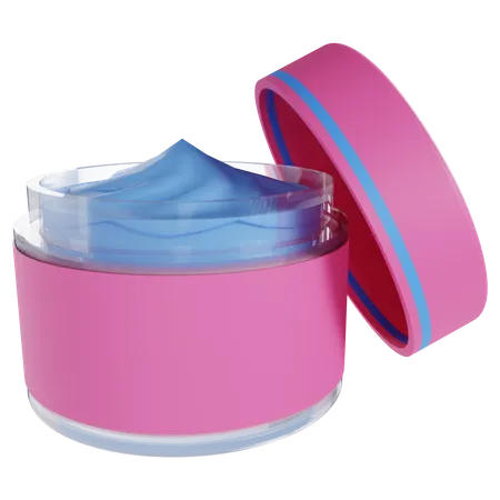 3 D Illustration Of A Jar Of Night And Day Facial Cream For Facial Care In Pink 3D Illustration