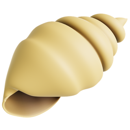 Cream Seashell  3D Icon