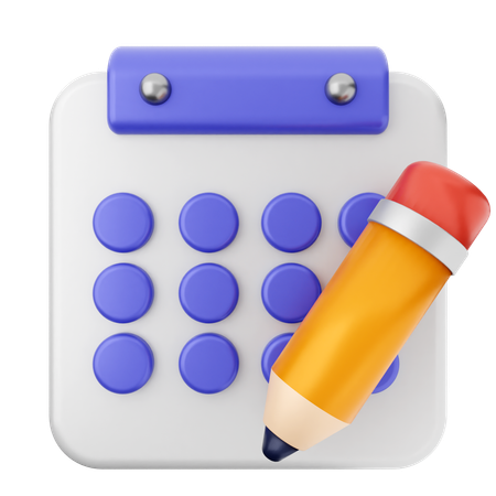 Crear calendario  3D Icon