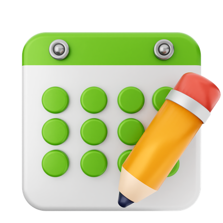 Crear calendario  3D Icon