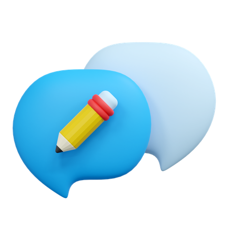 Crear chat  3D Icon