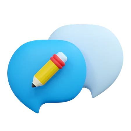 Crear chat  3D Icon