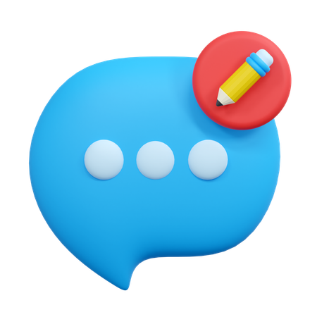 Crear chat  3D Icon