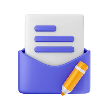 Crear correo  3D Icon