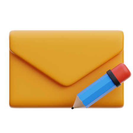 Crear documento de correo electrónico  3D Icon
