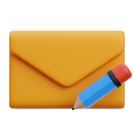 Crear documento de correo electrónico  3D Icon