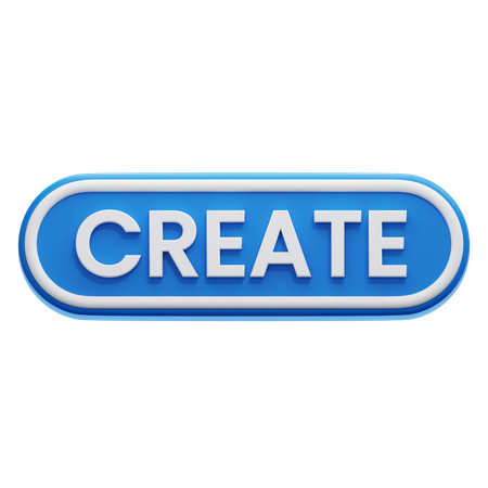 Create Button  3D Icon